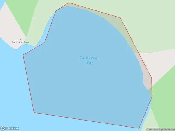 Te Ruruku Bay, Northland Polygon Area Map