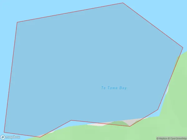 Te Tawa Bay, Waikato Polygon Area Map