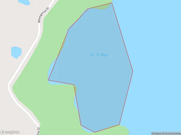 Te Ti Bay, Bay of Plenty Polygon Area Map