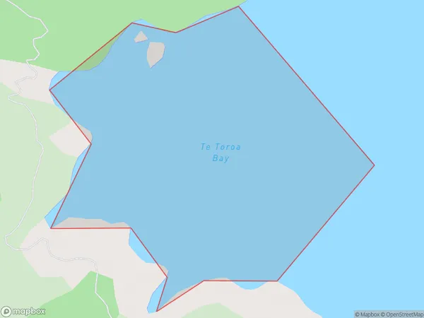 Te Toroa Bay, Northland Polygon Area Map