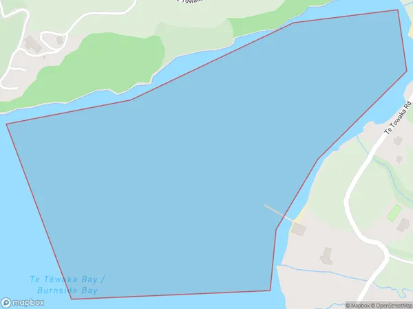 Te Towaka Bay / Burnside Bay, Marlborough Polygon Area Map