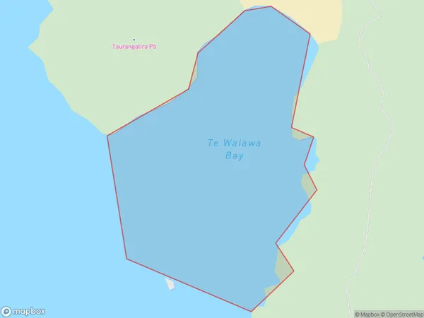 Te Waiawa Bay, Northland Polygon Area Map