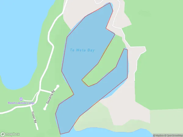 Te Weta Bay, Bay of Plenty Polygon Area Map