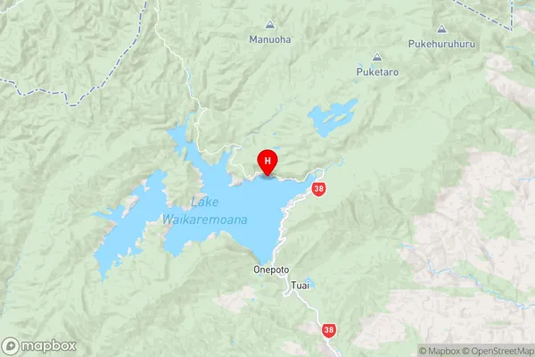 Te Whero Bay,Hawke's Bay Region Map