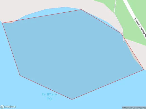 Te Whero Bay, Hawke's Bay Polygon Area Map