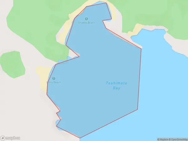 Teahimate Bay, Southland Polygon Area Map