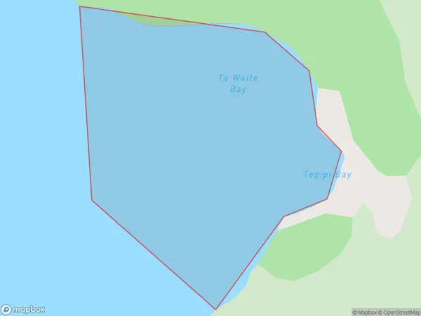 Tepipi Bay, Northland Polygon Area Map