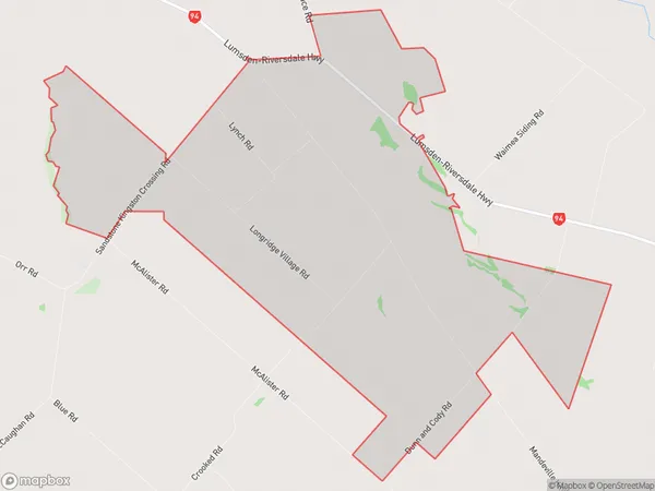 Longridge, Southland Polygon Area Map