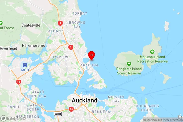 Thorne Bay,Auckland Region Map