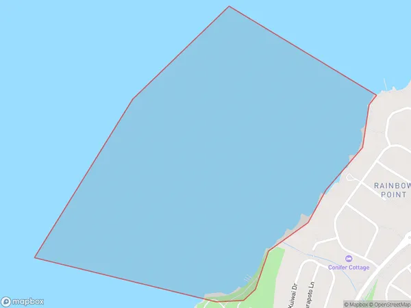 Three Mile Bay, Waikato Polygon Area Map