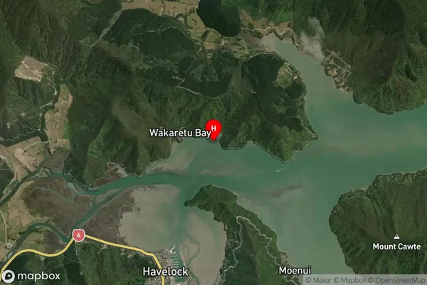 Timahau Bay,Marlborough Satellite Map