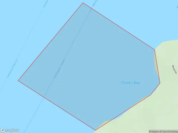 Titoki Bay, Marlborough Polygon Area Map