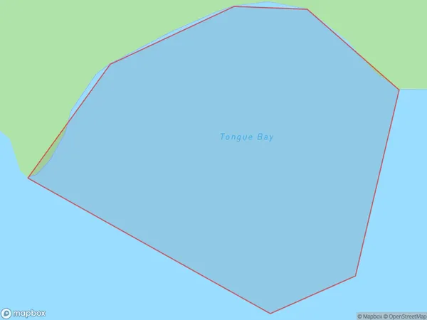 Tongue Bay, Marlborough Polygon Area Map