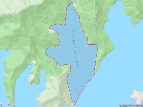 Torea Bay / Torea Moua, Marlborough Polygon Area Map