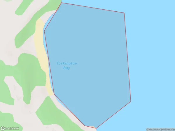 Torkington Bay, Auckland Polygon Area Map