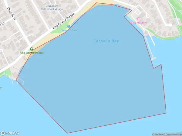 Torpedo Bay, Auckland Polygon Area Map