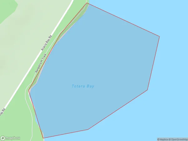 Totara Bay, Waikato Polygon Area Map