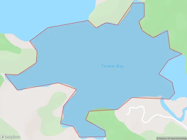 Touwai Bay, Northland Polygon Area Map