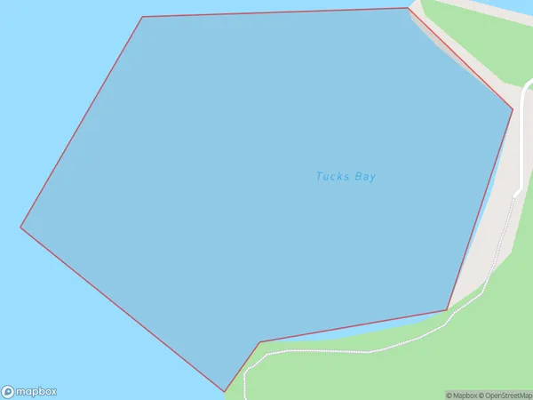 Tucks Bay, Otago Polygon Area Map