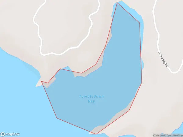 Tumbledown Bay, Otago Polygon Area Map