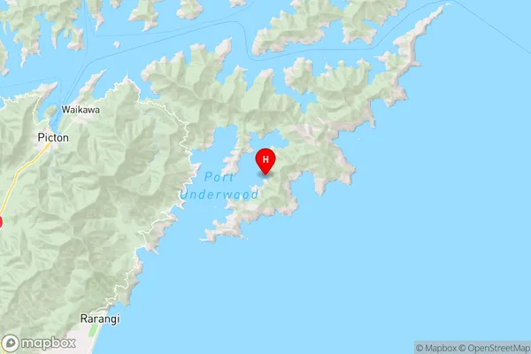 Tumbledown Bay,Marlborough Region Map