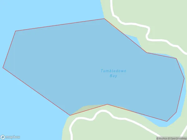 Tumbledown Bay, Marlborough Polygon Area Map