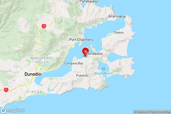 Turnbulls Bay,Otago Region Map