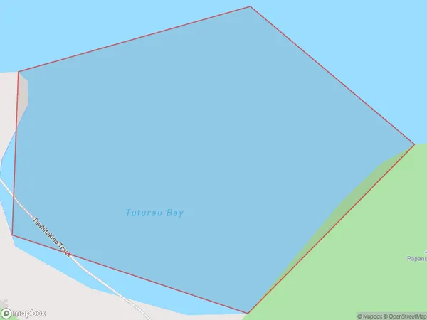 Tuturau Bay, Auckland Polygon Area Map