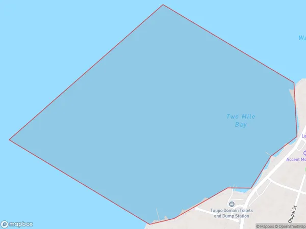 Two Mile Bay, Waikato Polygon Area Map