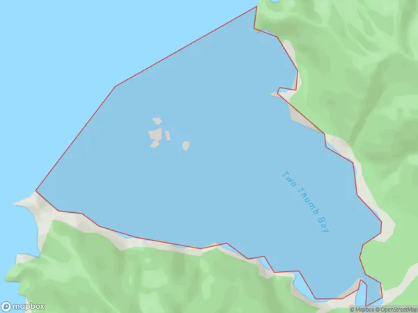 Two Thumb Bay, Otago Polygon Area Map