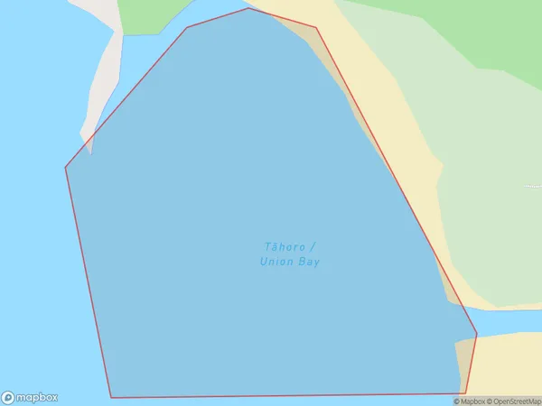 Tahoro / Union Bay, Auckland Polygon Area Map