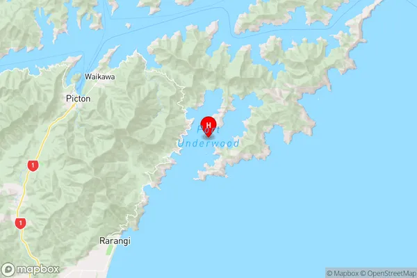 Uruti Bay,Marlborough Region Map