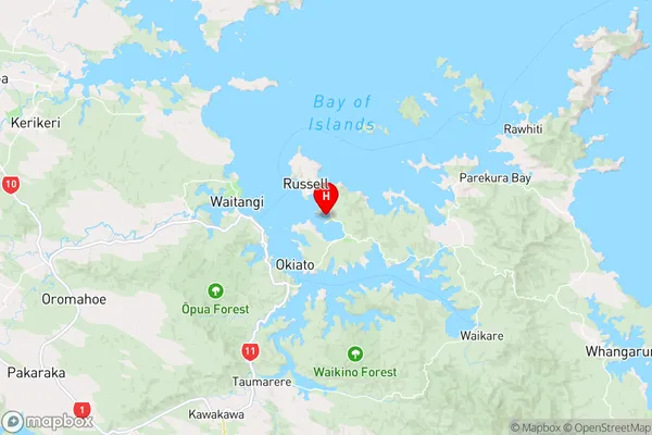 Uruti Bay,Northland Region Map