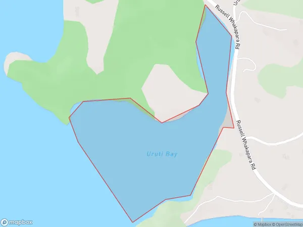 Uruti Bay, Northland Polygon Area Map