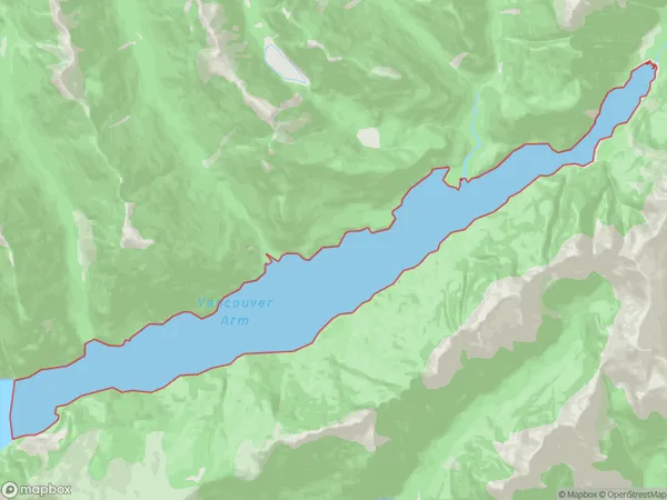Vancouver Arm, Southland Polygon Area Map