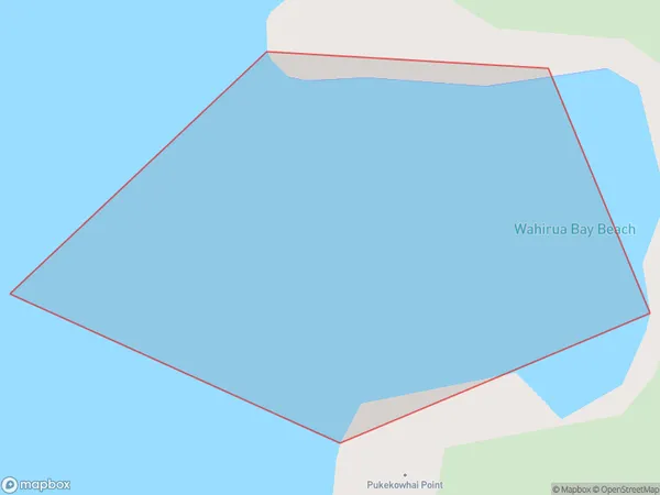 Wahirua Bay, Auckland Polygon Area Map