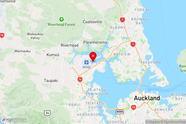 Waiarohia Inlet,Auckland Region Map