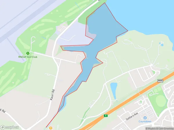 Waiarohia Inlet, Auckland Polygon Area Map