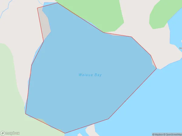 Waiaua Bay, Northland Polygon Area Map