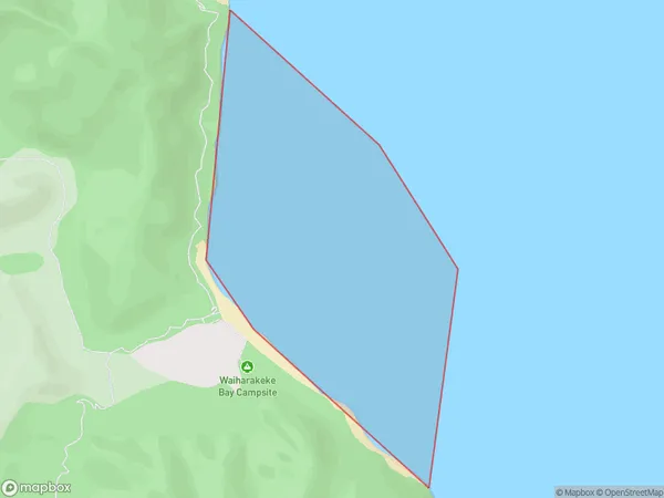 Waiharakeke Bay, Tasman Polygon Area Map