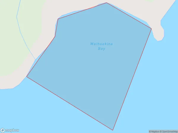 Waihuakina Bay, Canterbury Polygon Area Map