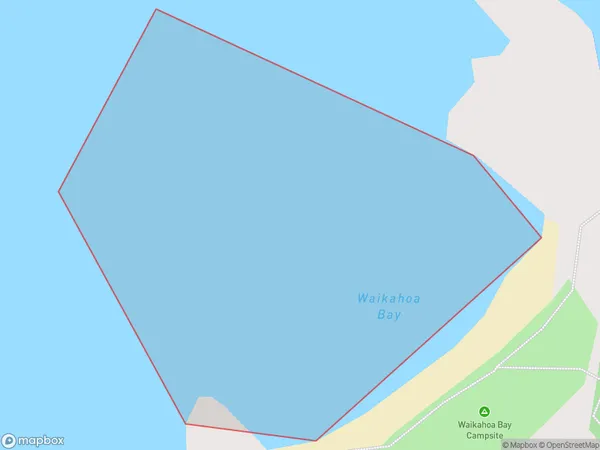 Waikahoa Bay, Northland Polygon Area Map