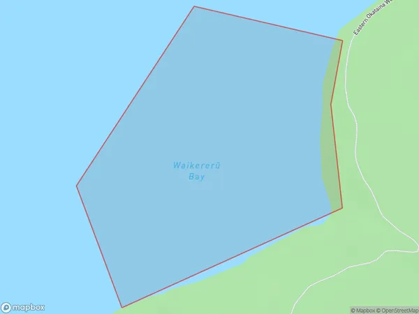 Waikereru Bay, Bay of Plenty Polygon Area Map