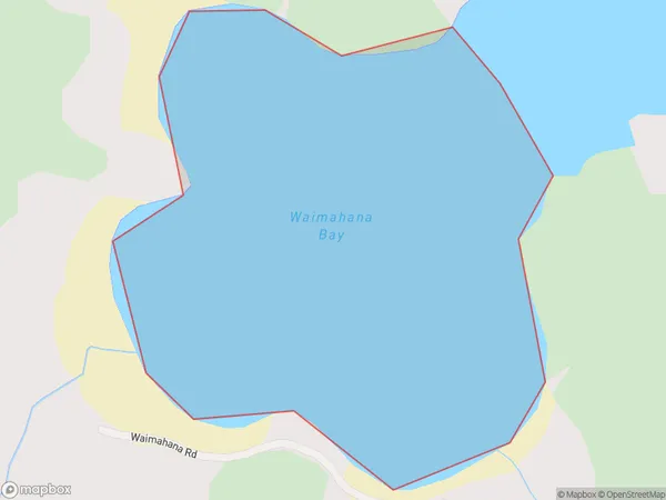 Waimahana Bay, Northland Polygon Area Map