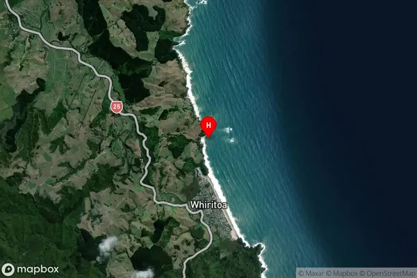 Waimama Bay,Waikato Satellite Map