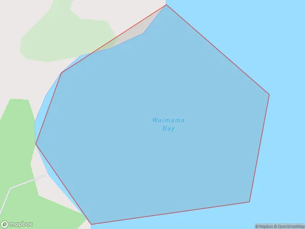 Waimama Bay, Waikato Polygon Area Map