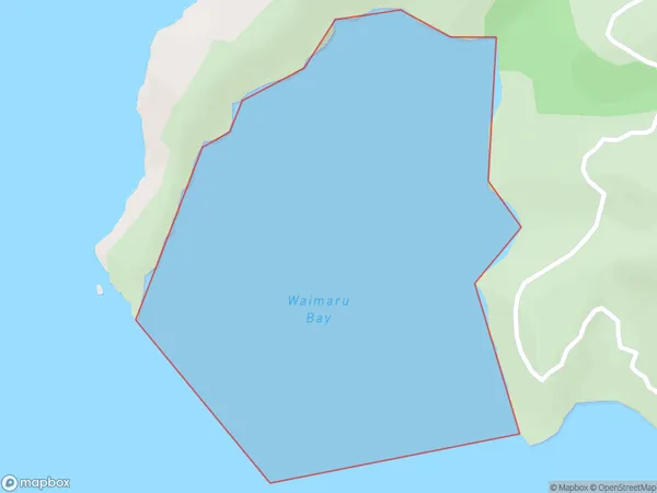 Waimaru Bay, Marlborough Polygon Area Map