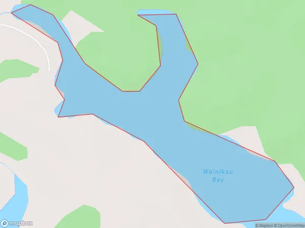 Wainikau Bay, Bay of Plenty Polygon Area Map