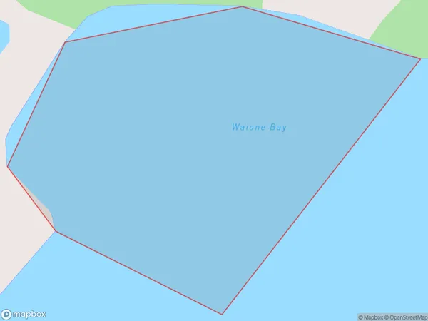 Waione Bay, Bay of Plenty Polygon Area Map