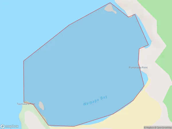 Waipapa Bay, Otago Polygon Area Map